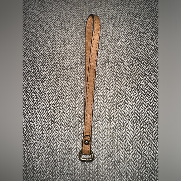 Michael Kors replacement leather strap wristlet coin Wallet Tan/Brown And Gold - Picture 8 of 10